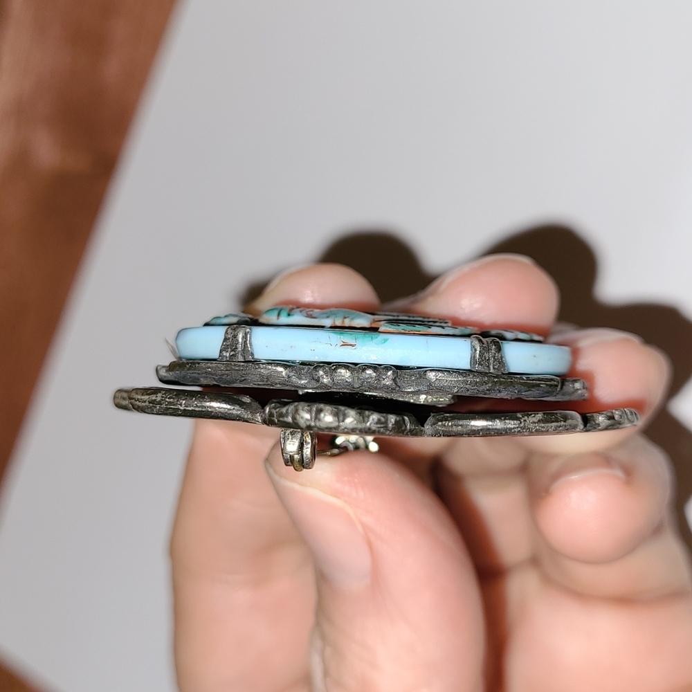 Vintage Neiger Bros Egyptian Revival Cameo Brooch Pin Czech Glass Antique EUC - Picture 7 of 7